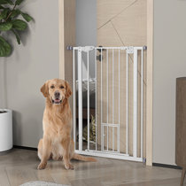 L shaped dog outlet gate